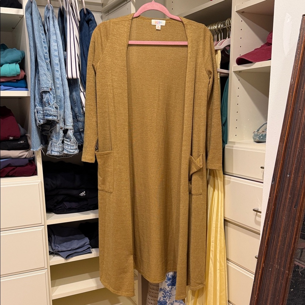 LuLaRoe Mustard Open Front Cardigan